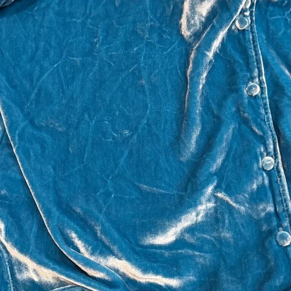 Soft Surroundings Icon Silk Velvour Poets Tunic Button Front Shirt - Picture 12 of 12